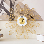 Часы настенные из металла в виде солнца с белым циферблатом Mirror Tower Clock варинант исполнения - 4 | Loft Concept в Ростове-на-Дону