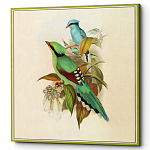 Постер на холсте с изображением птиц и цветов Blooming Birds Poster варинант исполнения - 6 | Loft Concept в Ростове-на-Дону