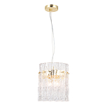 Подвесной светильник цилиндрической формы с текстурными стеклянными элементами Textured Glass Chandelier варинант исполнения - 3 | Loft Concept в Ростове-на-Дону