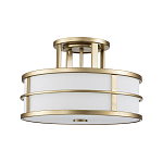 Потолочный светильник с белым матовым абажуром в металлическом каркасе Feiss варинант исполнения - 1 | Loft Concept в Ростове-на-Дону