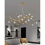 Люстра в виде золотой ветки с цветами Glass Flower Pendant Light варинант исполнения - 6 | Loft Concept в Ростове-на-Дону