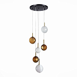 Люстра светодиодная с сферическими стеклянными плафонами Splatter варинант исполнения - 3 | Loft Concept в Ростове-на-Дону