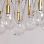 Люстра с 9-ю прозрачными стеклянными плафонами в форме капли Lucid Rain  варинант исполнения - 7 | Loft Concept в Ростове-на-Дону