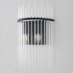 Бра со стеклянными прозрачными трубками и черным металлическим каркасом Nembus варинант исполнения - 3 | Loft Concept в Ростове-на-Дону