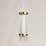 Подвесной светильник с цилиндрическим плафоном из прозрачных стеклянных трубок Nembus варинант исполнения - 3 | Loft Concept в Ростове-на-Дону