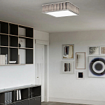 Потолочный светильник квадратный с гофрированным абажуром цвета графит Millennium варинант исполнения - 3 | Loft Concept в Ростове-на-Дону