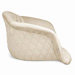 Барный стул со спинкой и подлокотниками на 4-х деревянных ножках Кремовый Велюр Ava Charm варинант исполнения - 3 | Loft Concept в Ростове-на-Дону