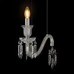 Подвесной светильник стеклянный в виде канделябра Curved Glass Chandelier варинант исполнения - 6 | Loft Concept в Ростове-на-Дону