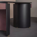 Дизайнерский письменный стол овальной формы с 2-мя выдвижными ящиками по бокам Parsec варинант исполнения - 2 | Loft Concept в Ростове-на-Дону