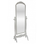 Зеркало напольное белое из массива бука с легкими потертостями White Provence варинант исполнения - 1 | Loft Concept в Ростове-на-Дону