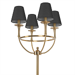 Торшер с металлическим основанием бронзового цвета с черными конусовидными абажурами Dignity варинант исполнения - 3 | Loft Concept в Ростове-на-Дону