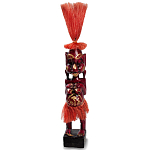 Деревянная декоративная статуэтка Asmat Red Straw Headdress Statuette Red варинант исполнения - 1 | Loft Concept в Ростове-на-Дону