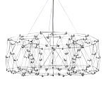 Люстра с тонкой металлической конструкцией цвета хром Quasar варинант исполнения - 2 | Loft Concept в Ростове-на-Дону