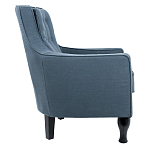 Кресло с мягкой обивкой из льна на 4-х ножках из массива березы Scarlett Armchair blue варинант исполнения - 1 | Loft Concept в Ростове-на-Дону