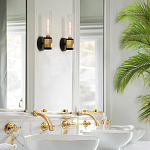 Бра для ванных комнат с прозрачным стеклянным плафоном в форме цилиндра Hinkley варинант исполнения - 17 | Loft Concept в Ростове-на-Дону