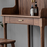 Туалетный стол деревянный с ящиком и зеркалом Moon Walnut Furniture варинант исполнения - 7 | Loft Concept в Ростове-на-Дону