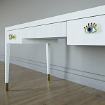 Письменный стол Elsa Dreams White Шпон дерево с двумя ящиками варинант исполнения - 4 | Loft Concept в Ростове-на-Дону