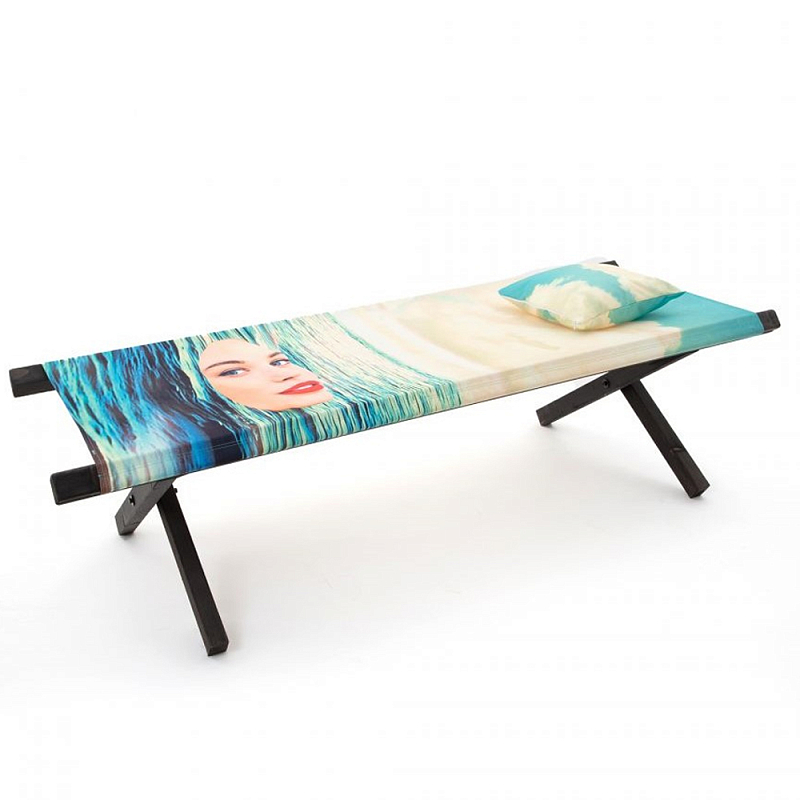 Шезлонг Seletti Poolbed Seagirl Черный Голубой в Ростове-на-Дону | Loft Concept 