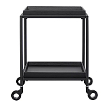 Тумба чёрная на колёсах Cabinet on Wheels варинант исполнения - 1 | Loft Concept в Ростове-на-Дону