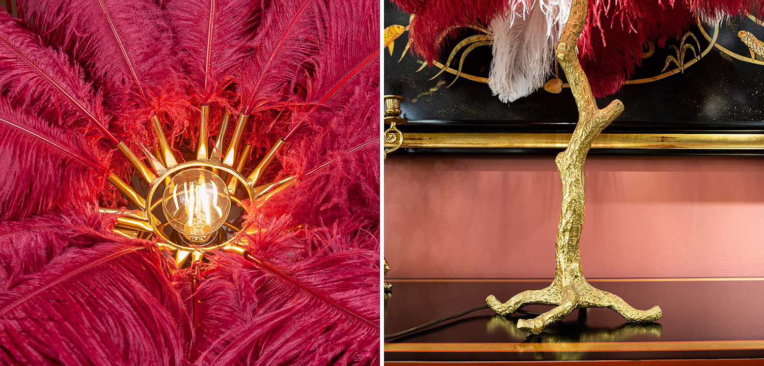 Настольная Лампа Розовые перья GRAND TOUR Mini Feather Lamp Настольная Лампа Розовые перья GRAND TOUR Mini Feather Lamp - Loft-Concept в Ростове-на-Дону
