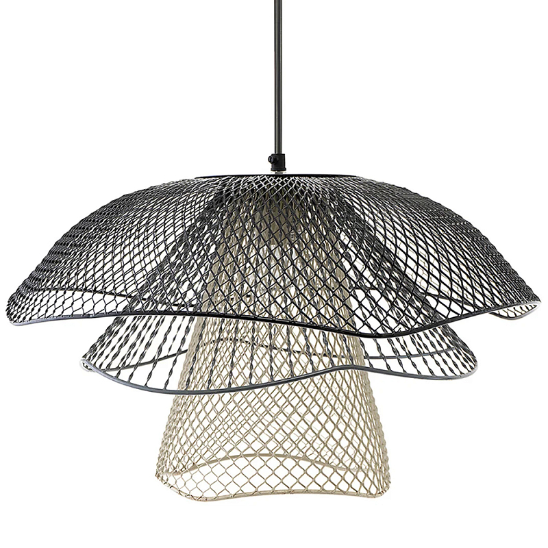   Black Grey Mesh Lampshade Hanging Lamp     -- | Loft Concept 