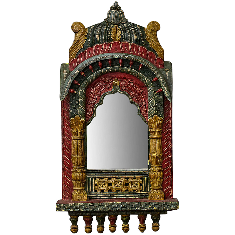         Carved Wood Mirror Colorful     -- | Loft Concept 