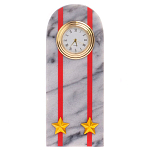 Часы погон МВД подарочные настольные из натурального камня Мрамор Military Clock варинант исполнения - 1 | Loft Concept в Ростове-на-Дону