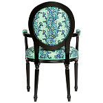 Стул из натурального бука с подлокотниками Ikat Pattern бирюзовый варинант исполнения - 2 | Loft Concept в Ростове-на-Дону