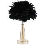 Настольная лампа с перьями Plumage Black Table Lamp варинант исполнения - 1 | Loft Concept в Ростове-на-Дону