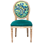 Стул из натурального бука зелёный с цветочным принтом Impressionism in Color варинант исполнения - 1 | Loft Concept в Ростове-на-Дону