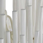 Люстра белая с несколькими ярусами деревянных палочек Bright Wooden Chandelier варинант исполнения - 10 | Loft Concept в Ростове-на-Дону