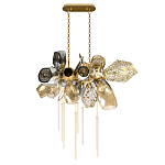 Люстра подвесная с 18-ю стеклянными плафонами с вертикальными подвесками Gilded Mirage  варинант исполнения - 2 | Loft Concept в Ростове-на-Дону