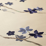 Обои ручная роспись Cherry Tree Original colourway on Stone Ochre dyed silk варинант исполнения - 2 | Loft Concept в Ростове-на-Дону