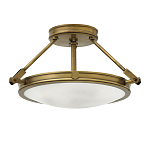 Потолочный светильник цвета латунь с плоским круглым плафоном Hinkley варинант исполнения - 4 | Loft Concept в Ростове-на-Дону