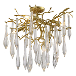 Люстра потолочная с прозрачными стеклянными подвесками в форме капель Droplet Chandelier варинант исполнения - 3 | Loft Concept в Ростове-на-Дону