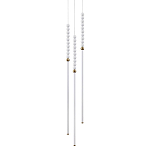 Подвесной светильник с 3-мя вертикальными плафонами и белыми шариками PEARLS Suspension варинант исполнения - 1 | Loft Concept в Ростове-на-Дону