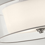 Потолочный светильник с двойным цилиндрическим плафоном из белого стекла и прозрачной органзы Kichler варинант исполнения - 14 | Loft Concept в Ростове-на-Дону