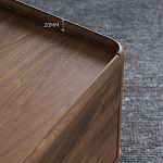 Прикроватный деревянный столик с 2-мя ящиками Moon Walnut Furniture варинант исполнения - 7 | Loft Concept в Ростове-на-Дону