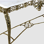 Консоль из бронзы с мраморной прямоугольной столешницей Bronze Console варинант исполнения - 1 | Loft Concept в Ростове-на-Дону