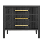 Тумба Primo  с тремя ящиками шпон Черный дуб варинант исполнения - 1 | Loft Concept в Ростове-на-Дону