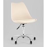 Офисный стул на металлическом основании EGGERY Beige пластик варинант исполнения - 1 | Loft Concept в Ростове-на-Дону