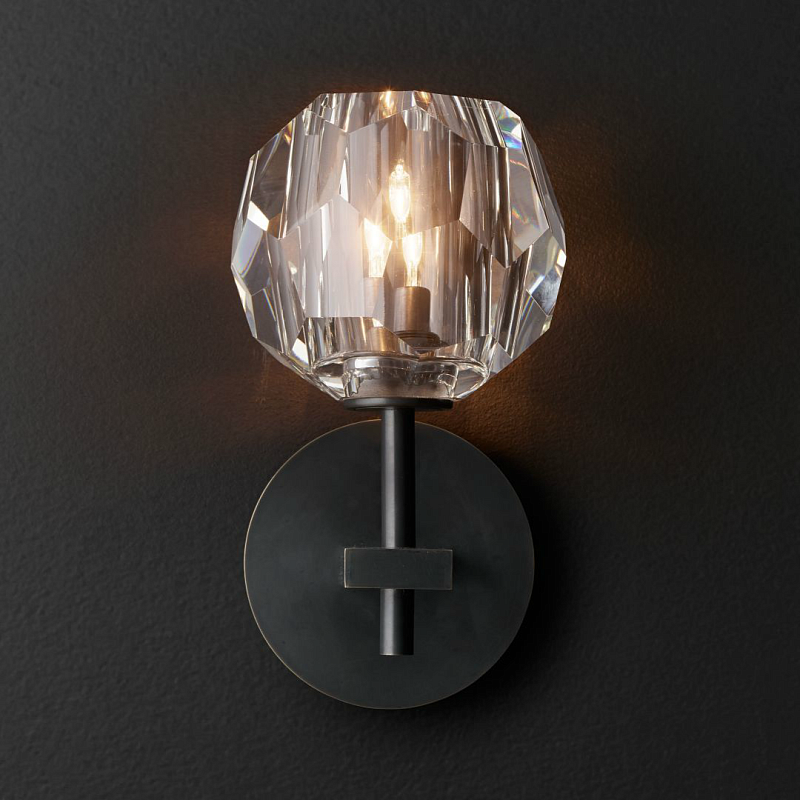  RH Boule de Cristal Single Sconce Black   -- | Loft Concept 