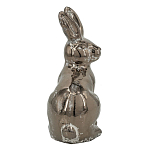 Статуэтка заяц из текстурированной терракоты и покрытый глянцевой краской под бронзу Rabbit Charm  варинант исполнения - 1 | Loft Concept в Ростове-на-Дону