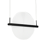 Светодиодный подвесной светильник круглой формы с металлическим черным каркасом Marble Glow варинант исполнения - 3 | Loft Concept в Ростове-на-Дону