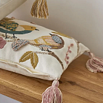 Чехол на подушку с кисточками и вышивкой птиц Ethnic mix Birds Rect варинант исполнения - 5 | Loft Concept в Ростове-на-Дону