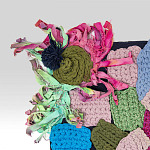 Ковер разноцветный из джинсовой одежды и армейских палаток Upcycling варинант исполнения - 2 | Loft Concept в Ростове-на-Дону