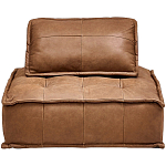 Модульное коричневое кожаное кресло Caron Leather Armchair варинант исполнения - 2 | Loft Concept в Ростове-на-Дону