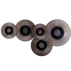 Арт-объект Rhinestone Wall Disc Brown and Black