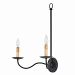 Бра настенное черное с 2-мя лампами Candle Sleeves варинант исполнения - 4 | Loft Concept в Ростове-на-Дону