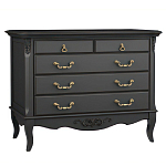 Комод черный из массива бука в стиле прованс Black Provence варинант исполнения - 3 | Loft Concept в Ростове-на-Дону